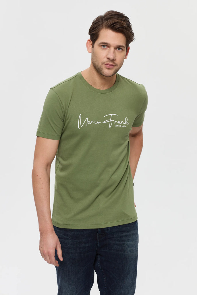 Fabien: T-shirt Avec Logo Manuscrit - Marco Frank