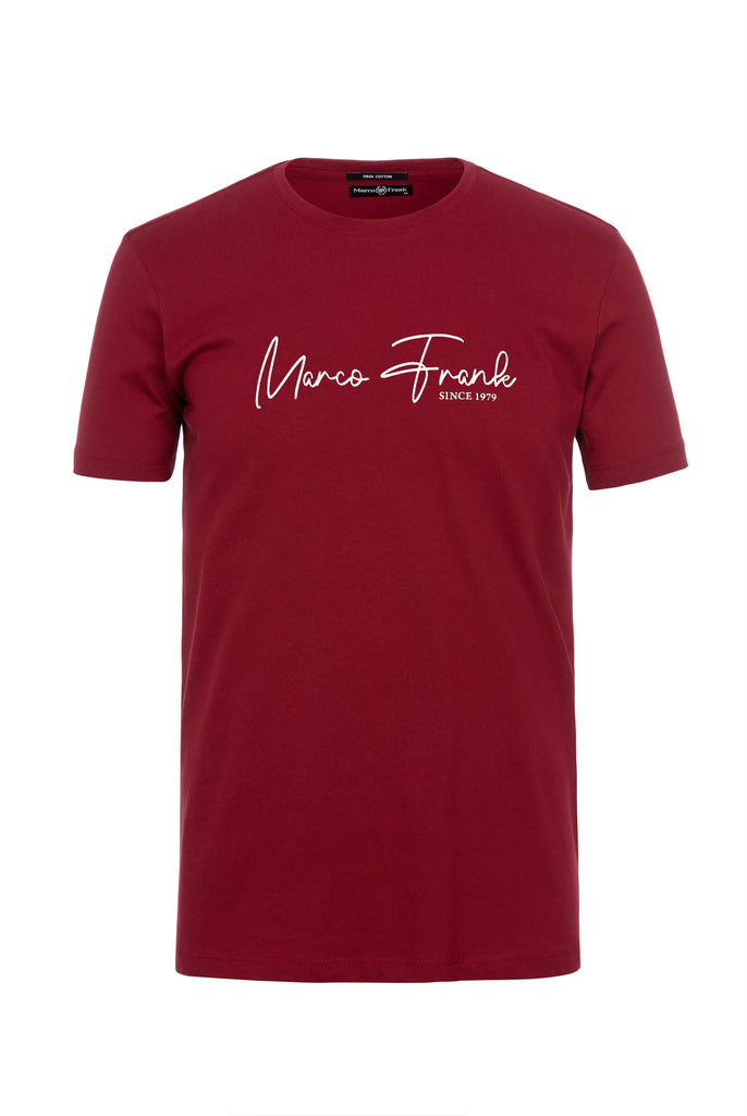 Fabien: T-shirt Avec Logo Manuscrit - Marco Frank