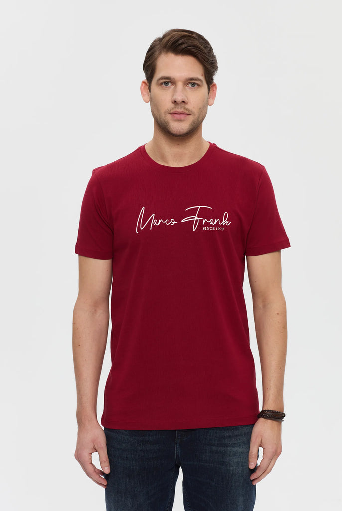 Fabien: T-shirt Avec Logo Manuscrit - Marco Frank