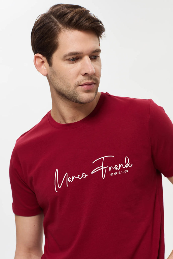 Fabien: T-shirt Avec Logo Manuscrit - Marco Frank