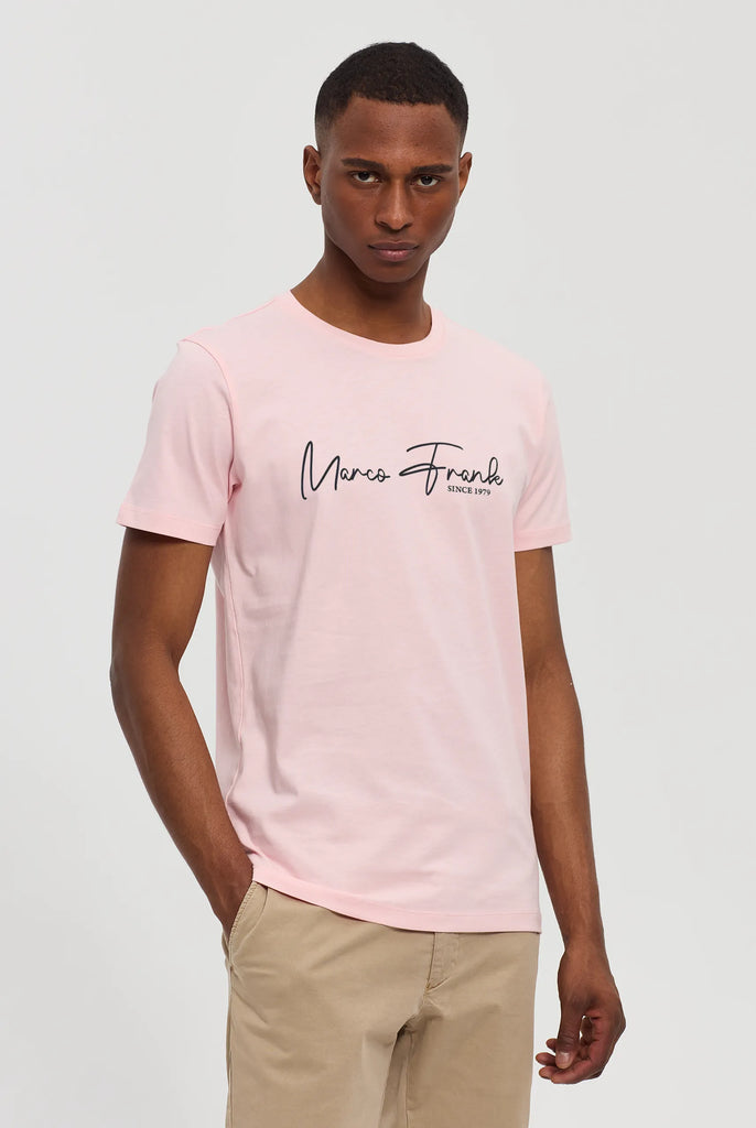 Fabien: T-shirt Avec Logo Manuscrit - Marco Frank