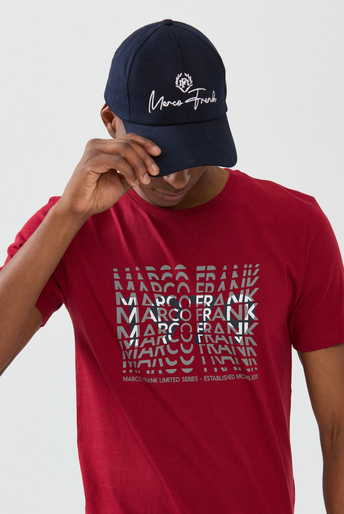 Marco Frank - Gable: T-shirt Avec Typographie 1979 - Bleu Royal