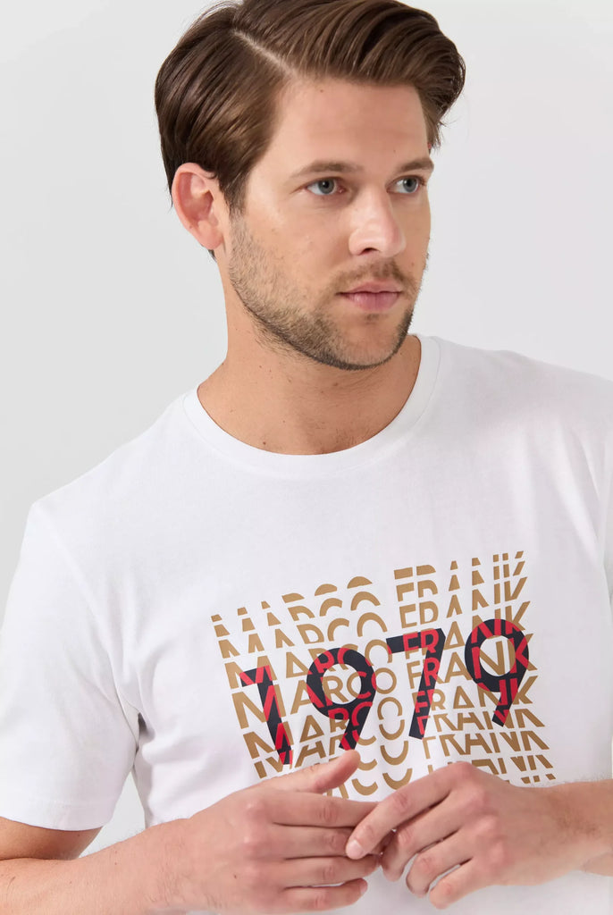 Marco Frank - Gable: T-shirt Avec Typographie 1979 - Blanc