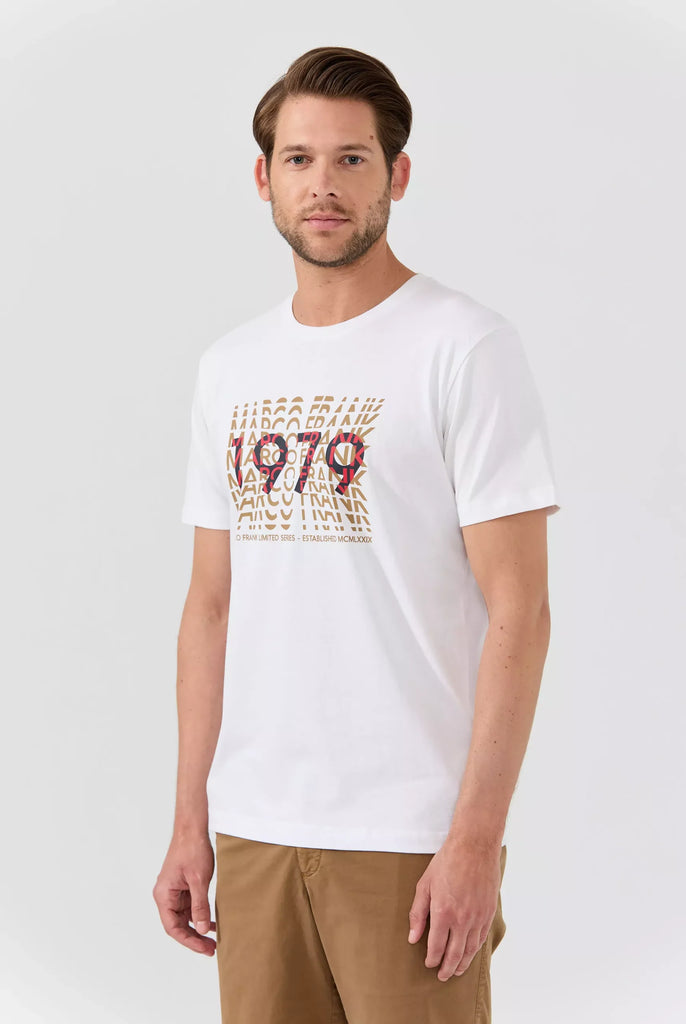 Marco Frank - Gable: T-shirt Avec Typographie 1979 - Blanc