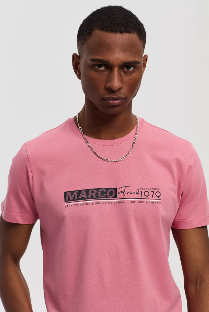 Marco Frank - Henri: T-shirt Avec Logo Imprimé - Rose