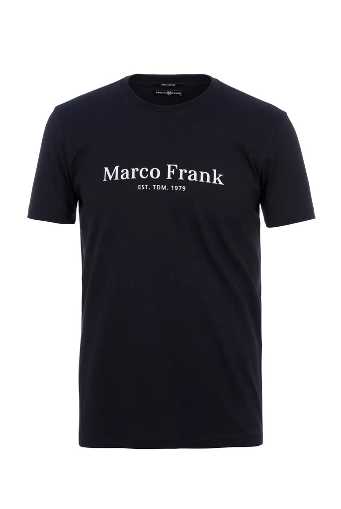 Marco Frank - Est In Paris - Jacques: T-Shirt Avec Logo Imprimé - Bleu Marine