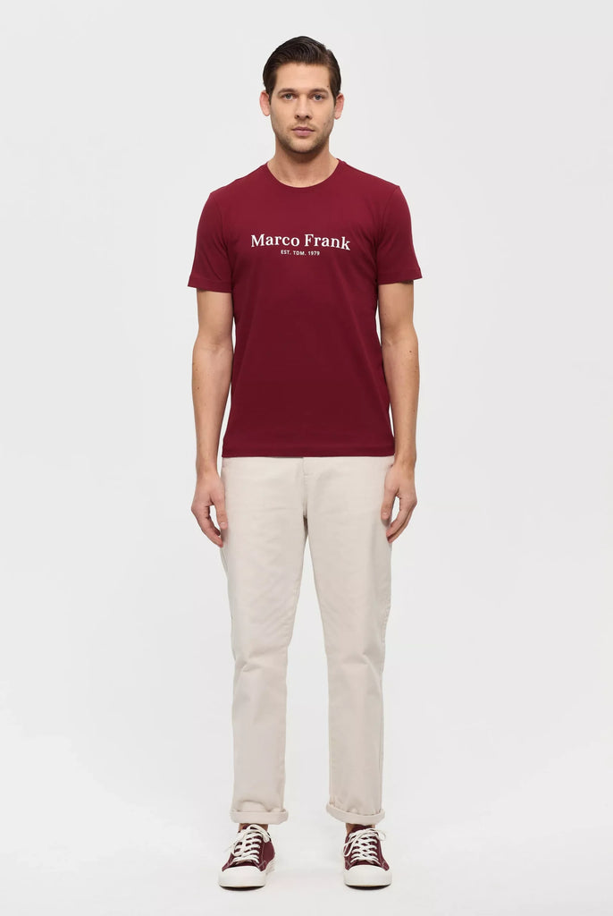 Marco Frank - Est In Paris - Jacques: T-Shirt Avec Logo Imprimé - Bordeaux