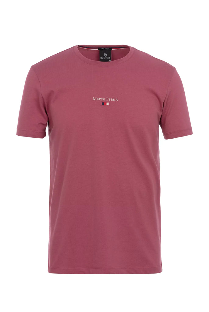 Marco Frank - Léo: T-shirt à Logo Drapeau Brodé - Rose