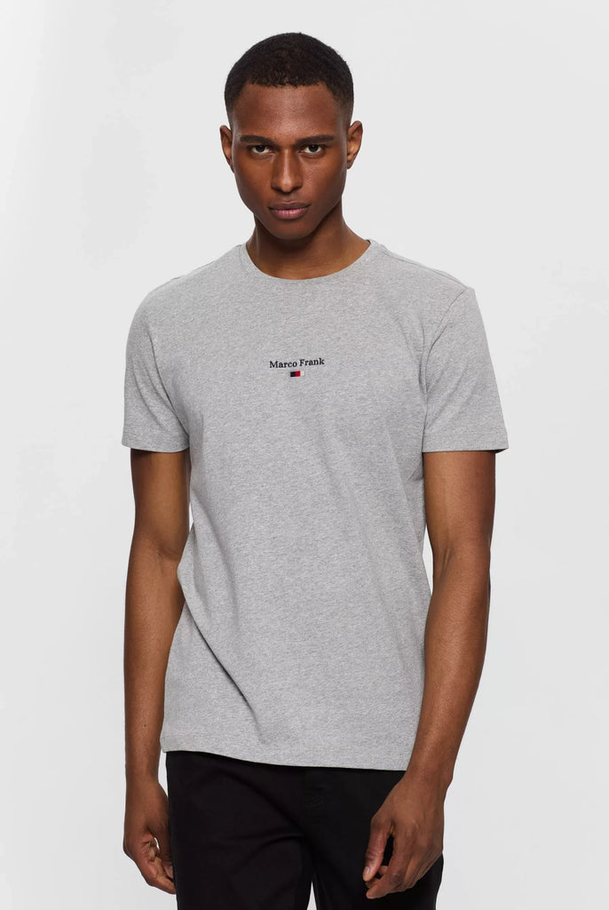 Marco Frank - Léo: T-shirt à Logo Drapeau Brodé - Gris