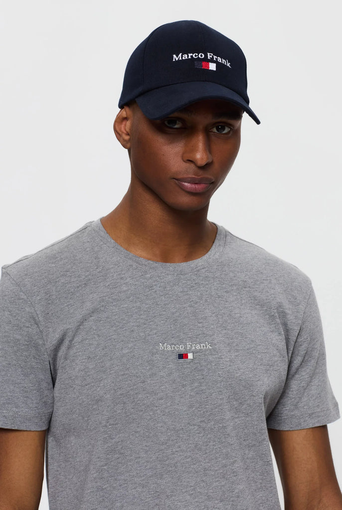 Marco Frank - Léo: T-shirt à Logo Drapeau Brodé - Gris