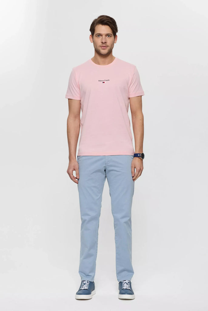 Marco Frank - Léo: T-shirt à Logo Drapeau Brodé - Rose