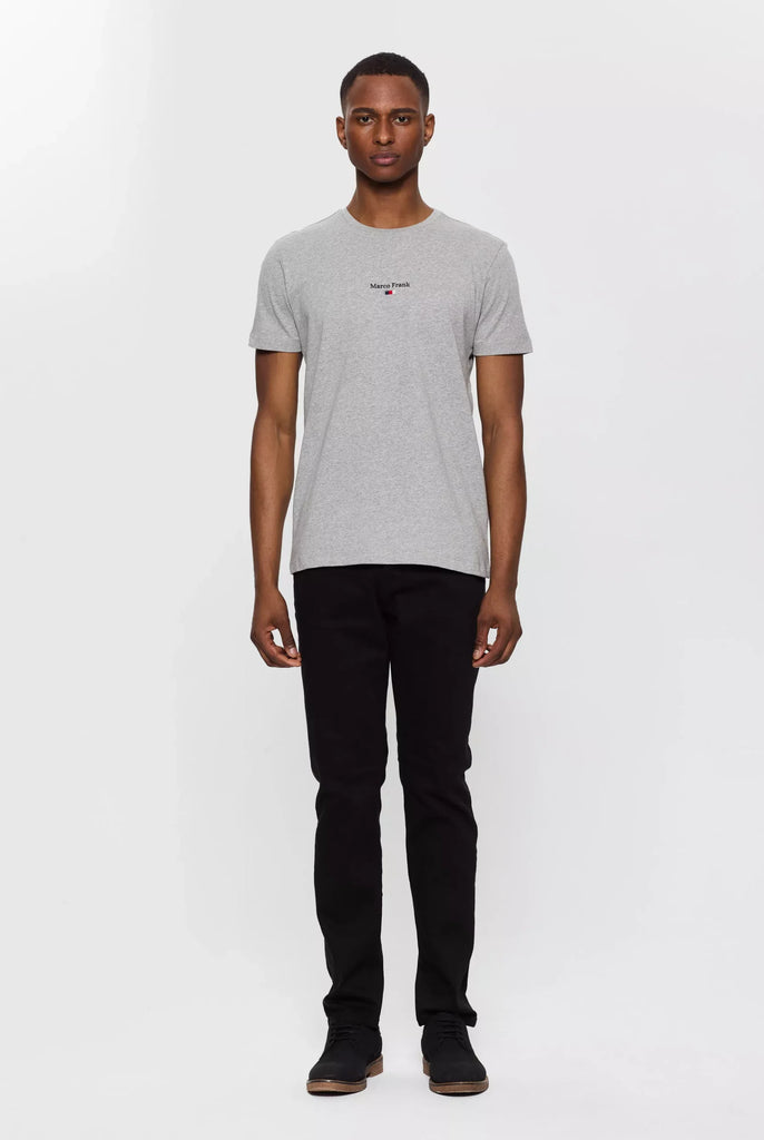 Marco Frank - Léo: T-shirt à Logo Drapeau Brodé - Gris