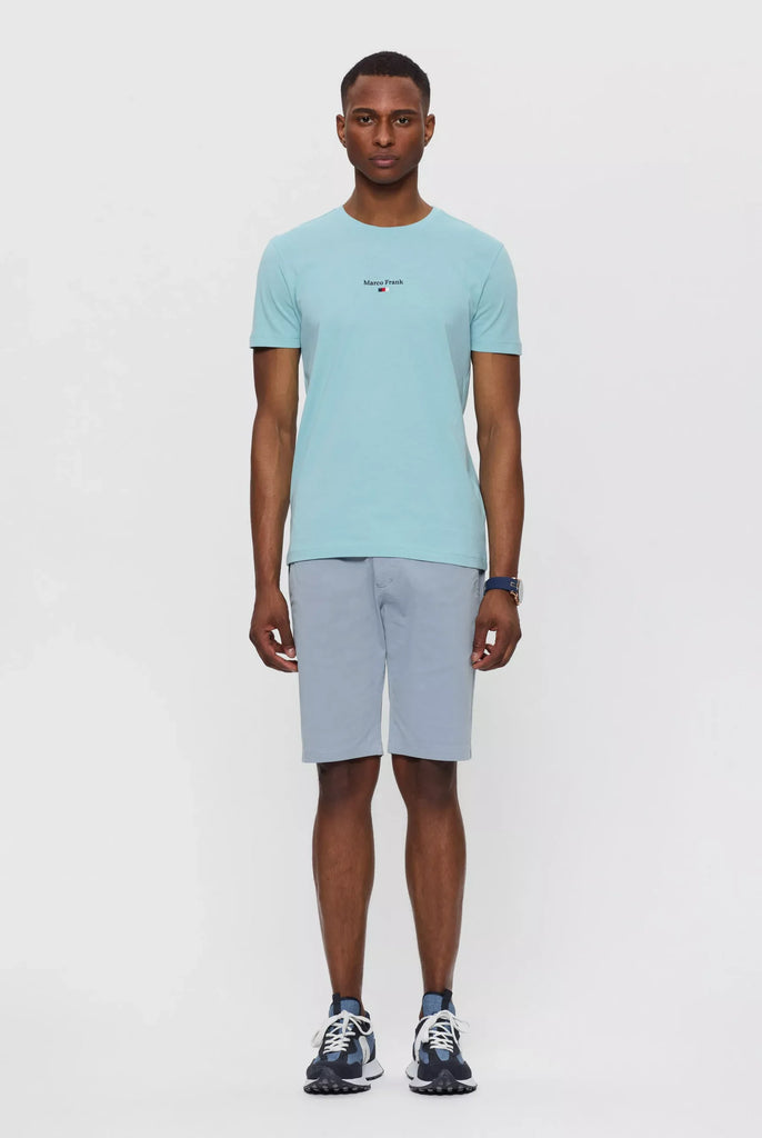 Marco Frank - Léo: T-shirt à Logo Drapeau Brodé - Bleu