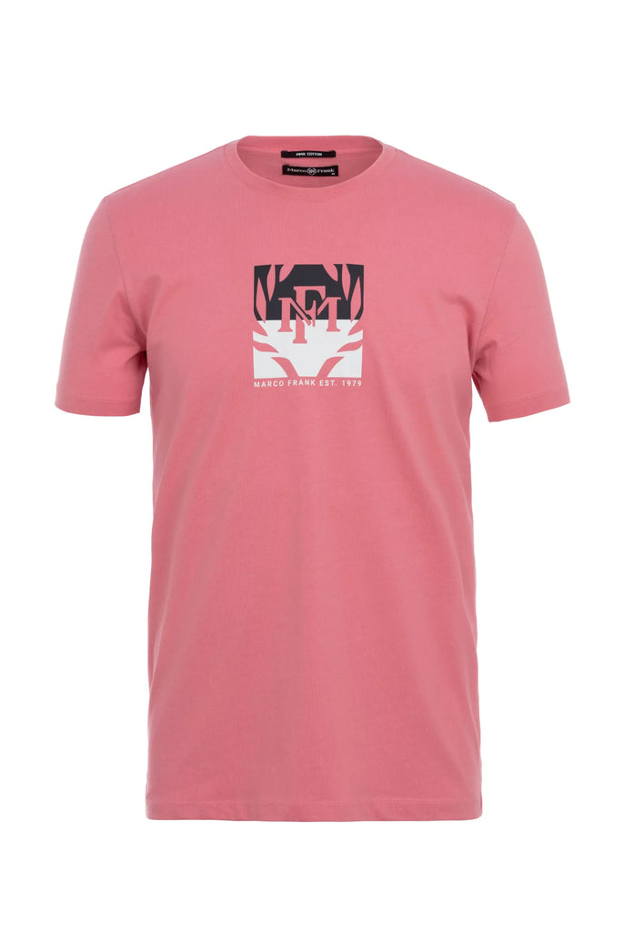 Marco Frank - Liam: T-shirt Avec Logo Bicolore Imprimé - Rose