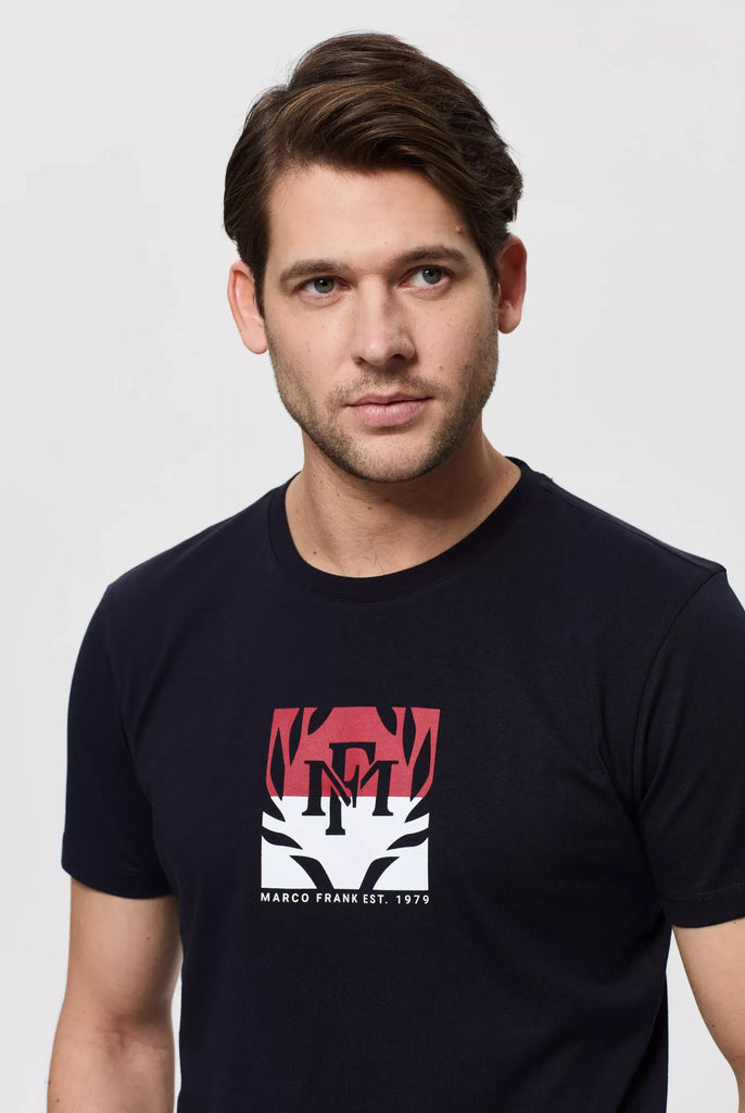Marco Frank - Liam: T-shirt Avec Logo Bicolore Imprimé