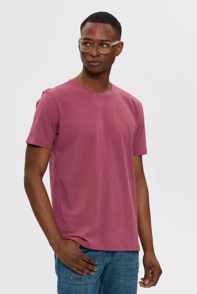 Marco Frank - Marceau: T-shirt Avec Écusson Logo en Silicone Ton Sur Ton - Rose