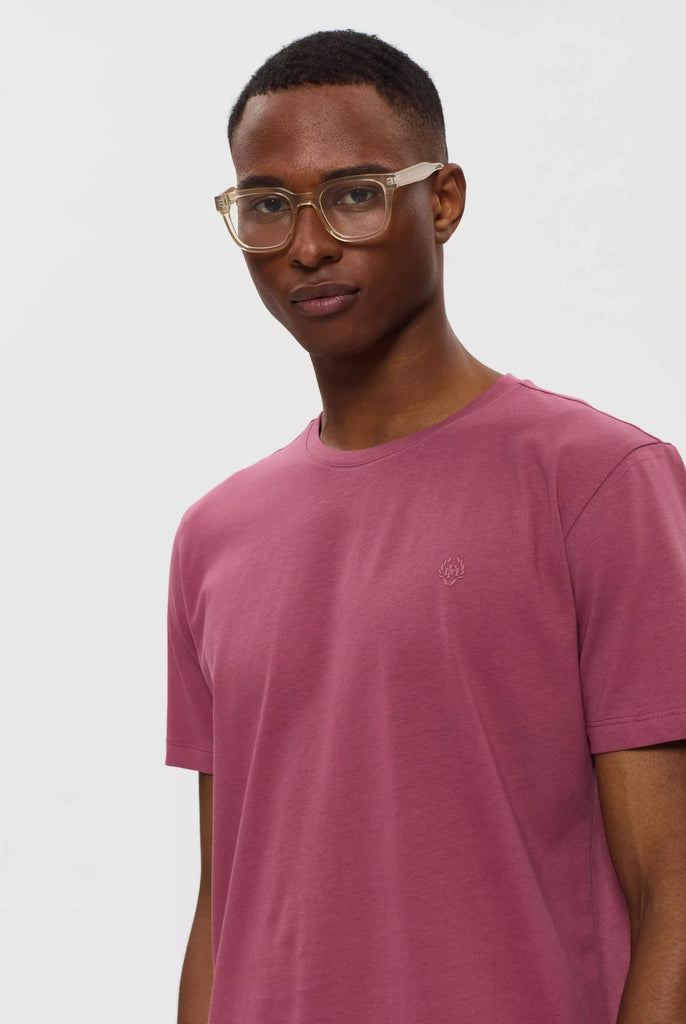 Marco Frank - Marceau: T-shirt Avec Écusson Logo en Silicone Ton Sur Ton - Rose