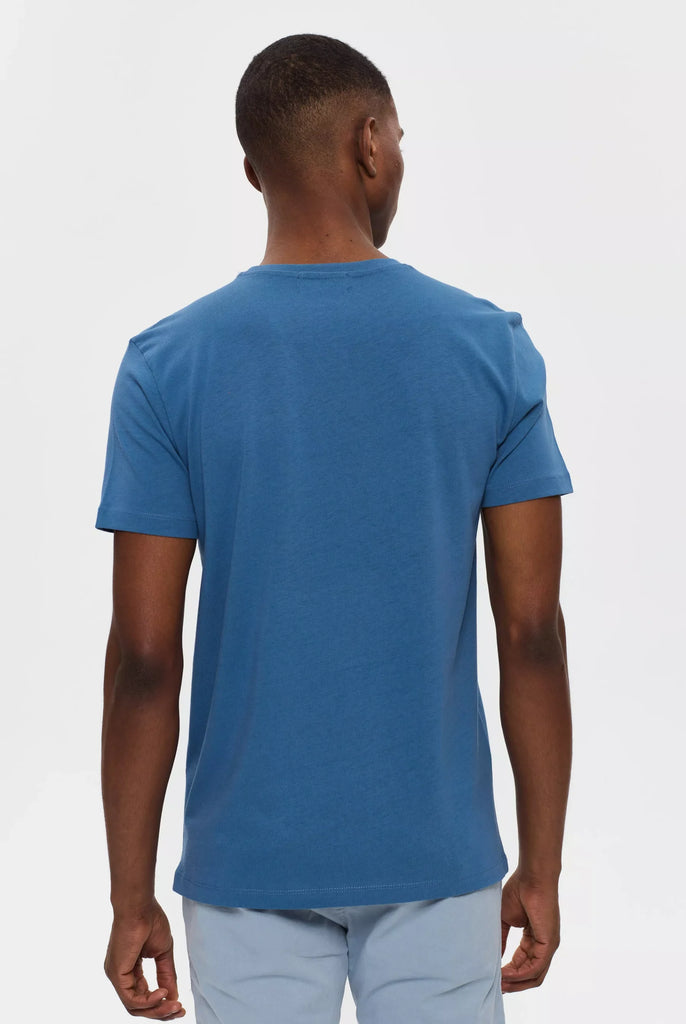 Marco Frank - Marceau: T-shirt Avec Écusson Logo en Silicone Ton Sur Ton - Indigo