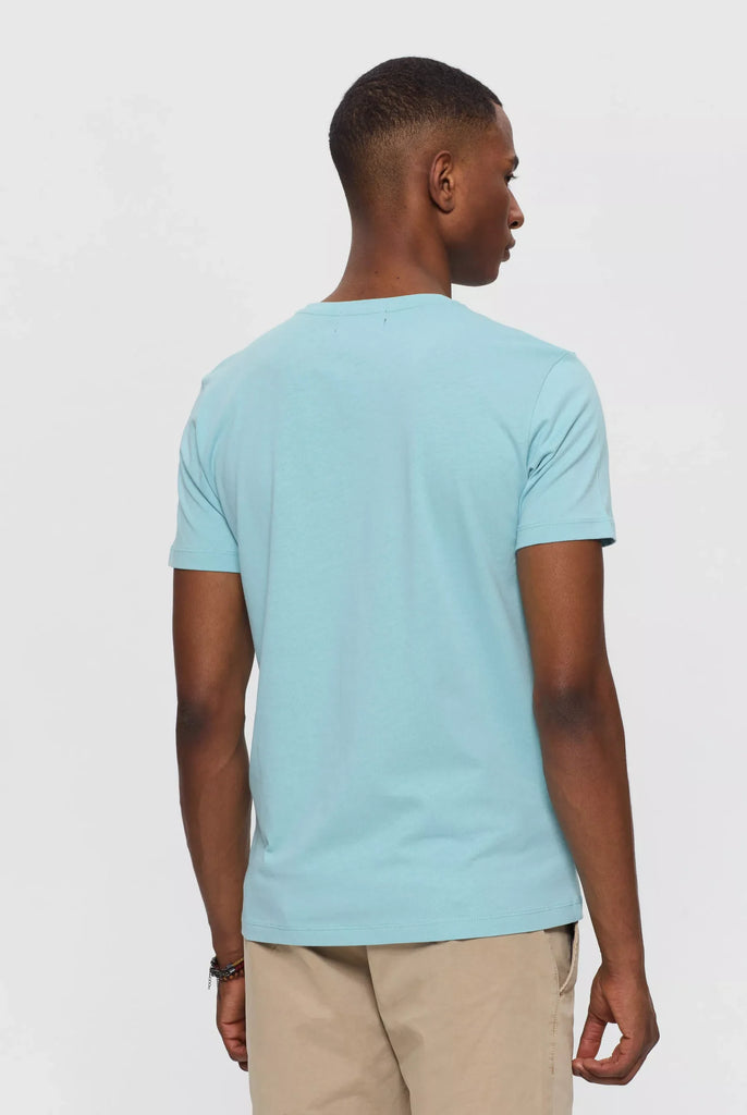 Marco Frank - Marceau: T-shirt Avec Écusson Logo en Silicone Ton Sur Ton - Bleu