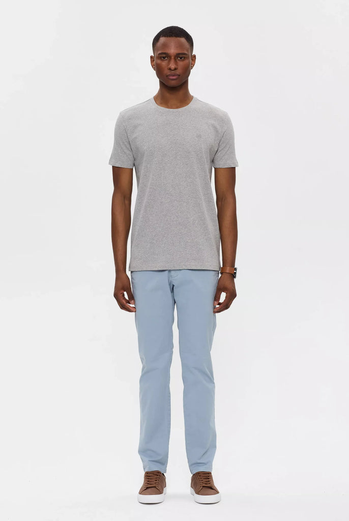 Marco Frank - Marceau: T-shirt Avec Écusson Logo en Silicone Ton Sur Ton - Gris