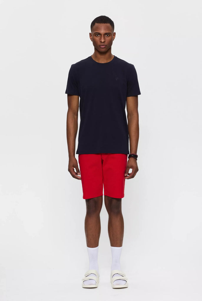 Marco Frank - Marceau: T-shirt Avec Écusson Logo en Silicone Ton Sur Ton - Bleu Marine