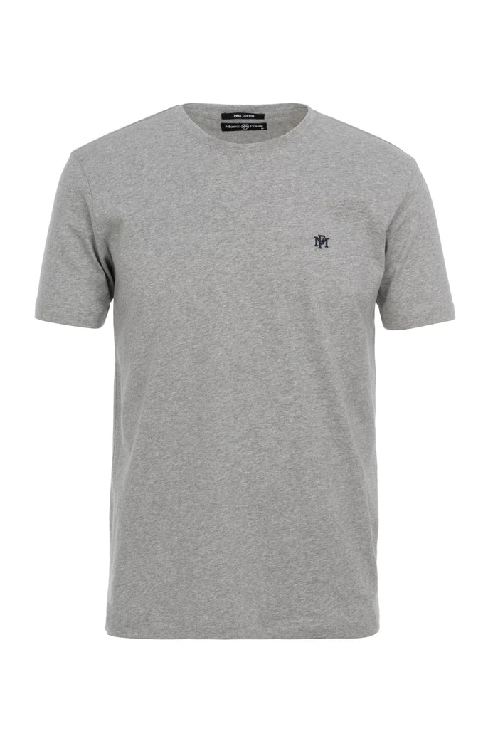 Philippe: T-shirt Avec Monogramme Brodé Logo MF - Marco Frank