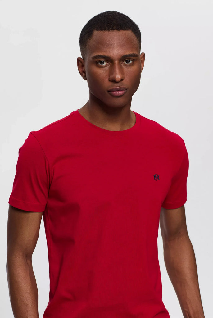 Philippe: T-shirt Avec Monogramme Brodé Logo MF - Marco Frank