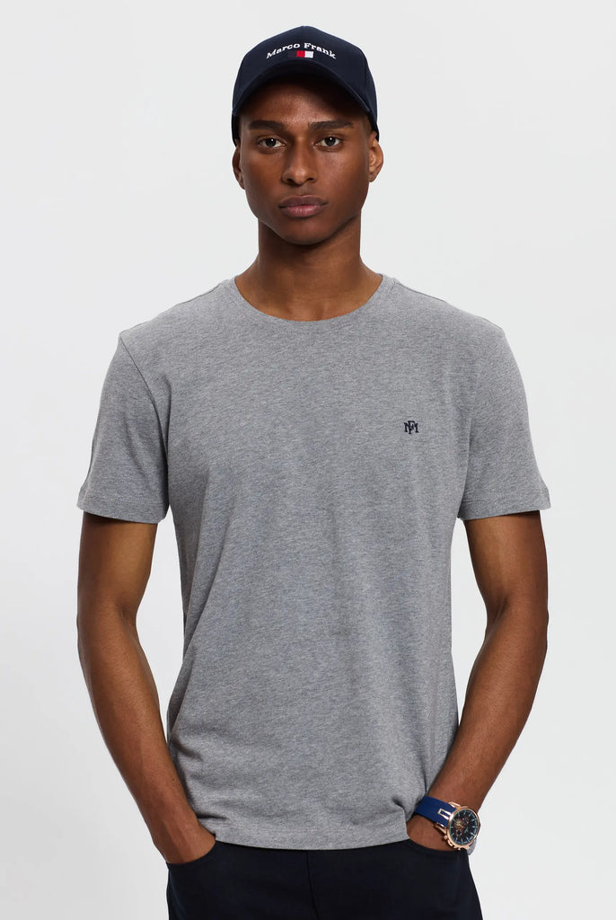 Philippe: T-shirt Avec Monogramme Brodé Logo MF - Marco Frank