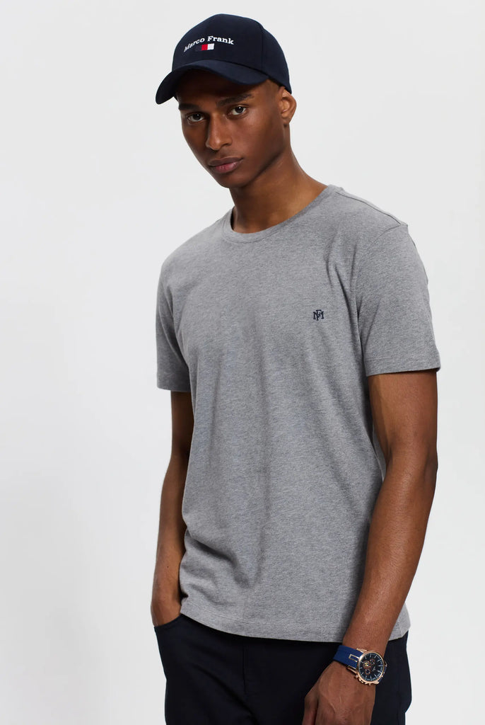 Philippe: T-shirt Avec Monogramme Brodé Logo MF - Marco Frank