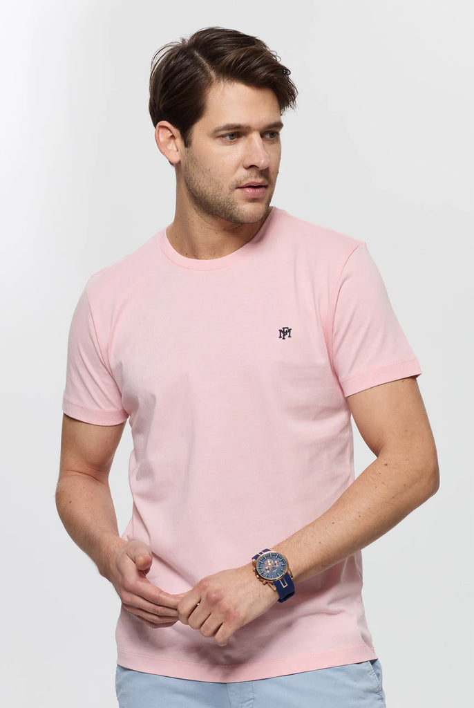 Philippe: T-shirt Avec Monogramme Brodé Logo MF - Marco Frank