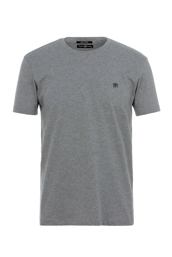 Philippe: T-shirt Avec Monogramme Brodé Logo MF - Marco Frank