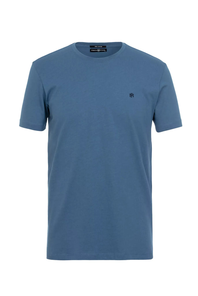 Philippe: T-shirt Avec Monogramme Brodé Logo MF - Marco Frank