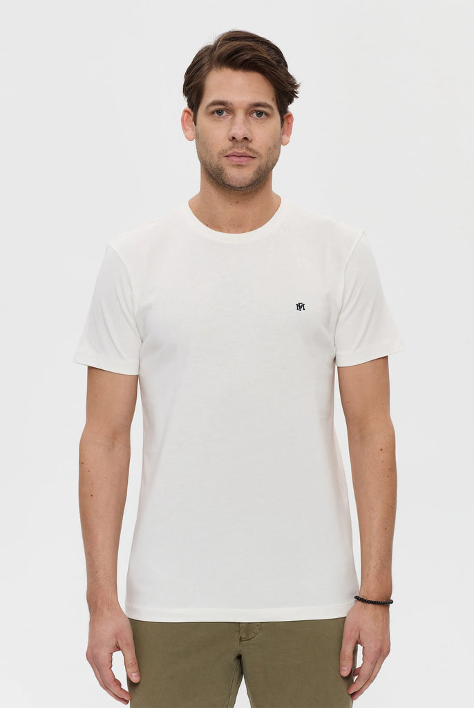 Philippe: T-shirt Avec Monogramme Brodé Logo MF - Marco Frank