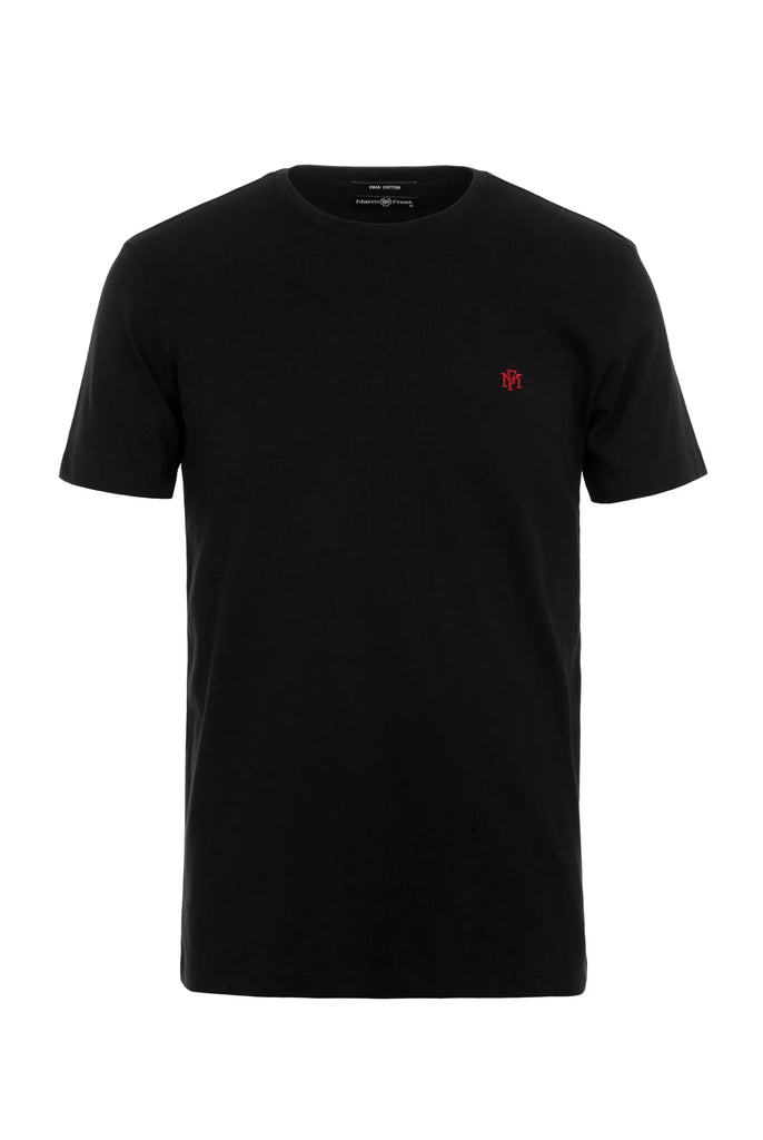 Philippe: T-shirt Avec Monogramme Brodé Logo MF - Marco Frank