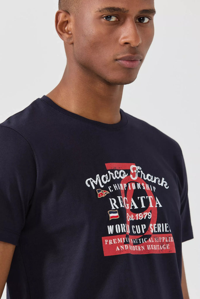 Talon: T-shirt Avec Imprimé Nautique - Marco Frank