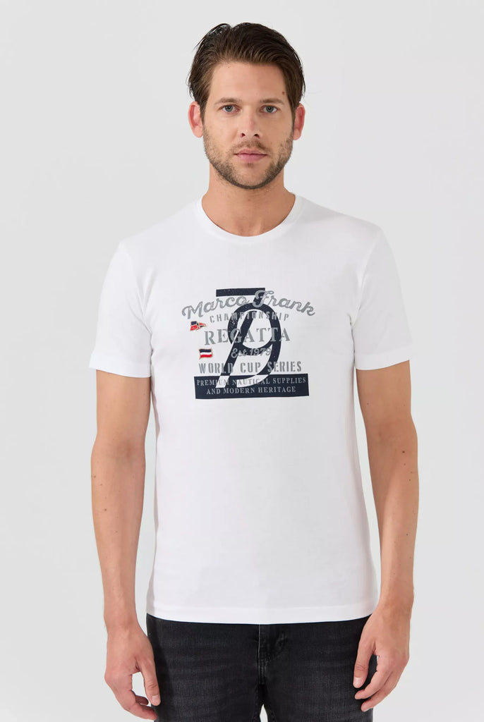 Talon: T-shirt Avec Imprimé Nautique - Marco Frank
