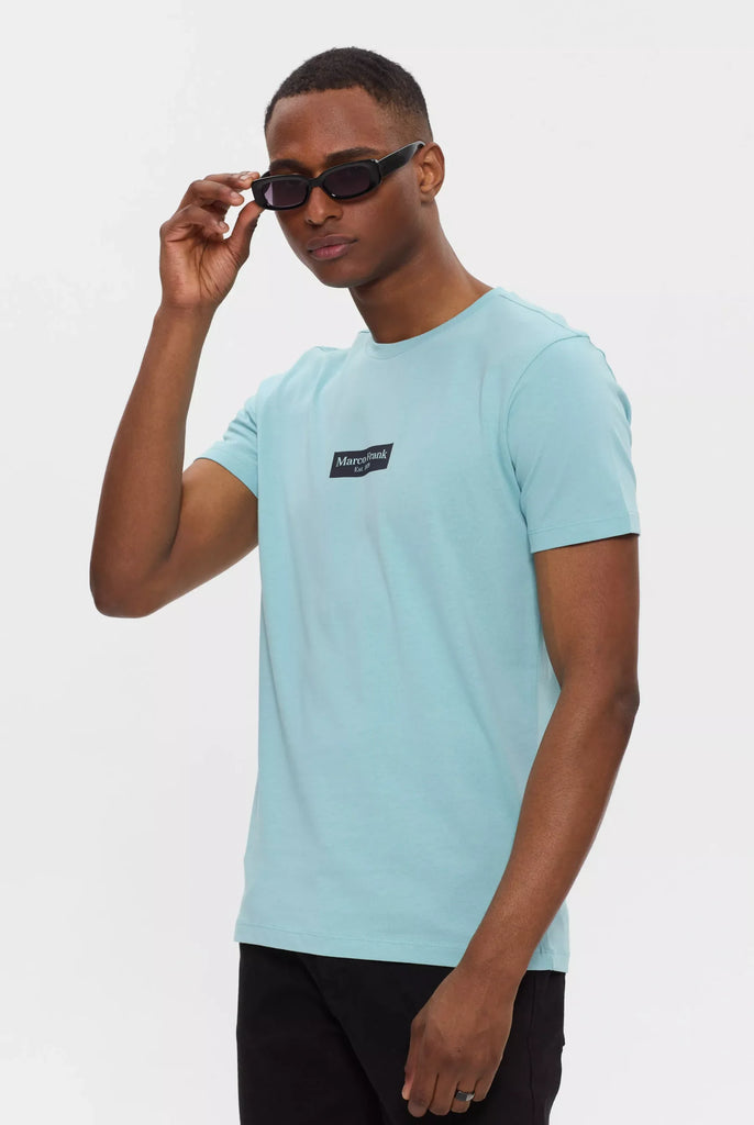 Travis: T-shirt Avec Imprimé Logo Rectangle - Marco Frank