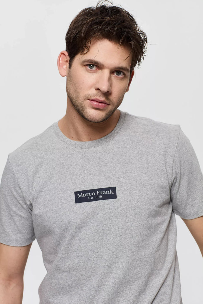 Travis: T-shirt Avec Imprimé Logo Rectangle - Marco Frank
