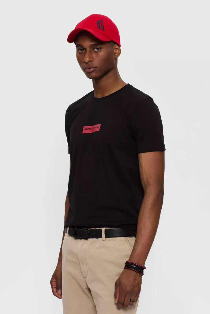 Travis: T-shirt Avec Imprimé Logo Rectangle - Marco Frank