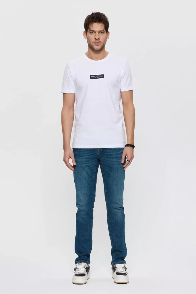 Travis: T-shirt Avec Imprimé Logo Rectangle - Marco Frank