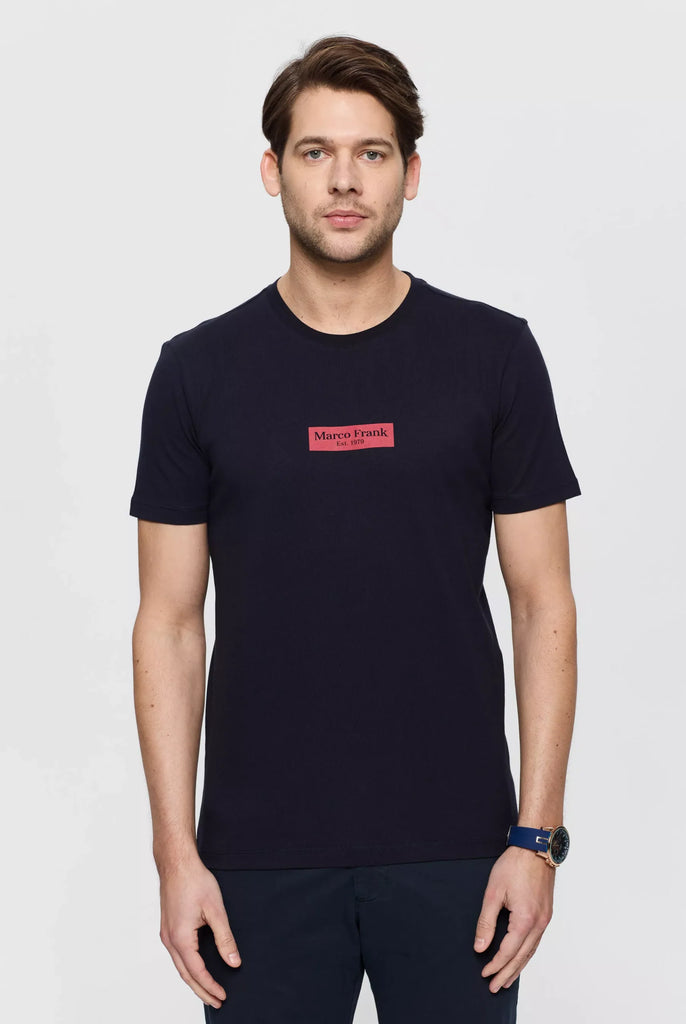 Travis: T-shirt Avec Imprimé Logo Rectangle - Marco Frank