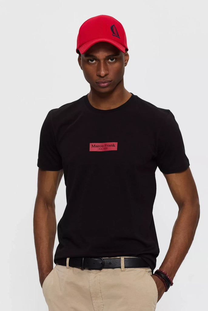 Travis: T-shirt Avec Imprimé Logo Rectangle - Marco Frank