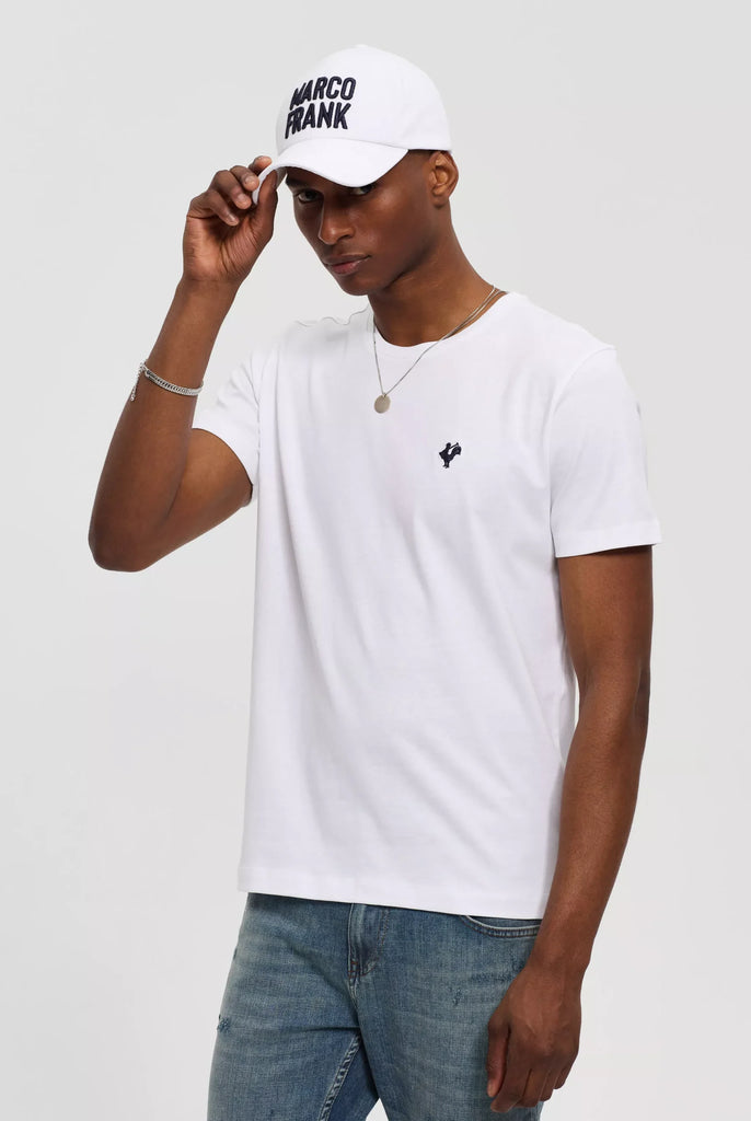 Vincent: T-Shirt Avec Logo de Coq Emblématique Brodé - Marco Frank