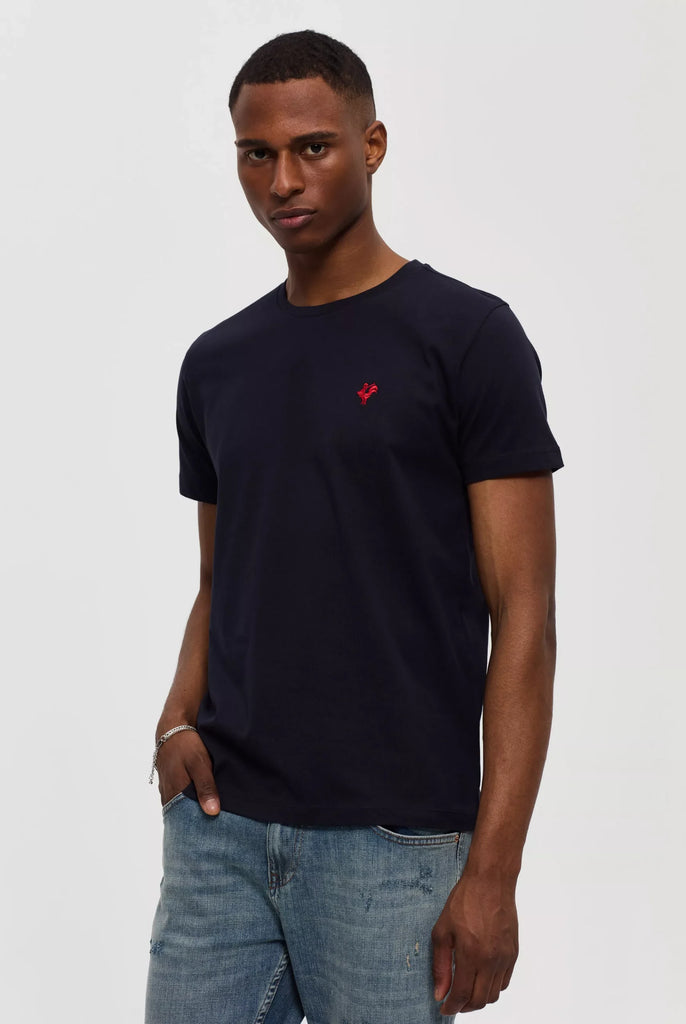 Vincent: T-Shirt Avec Logo de Coq Emblématique Brodé - Marco Frank