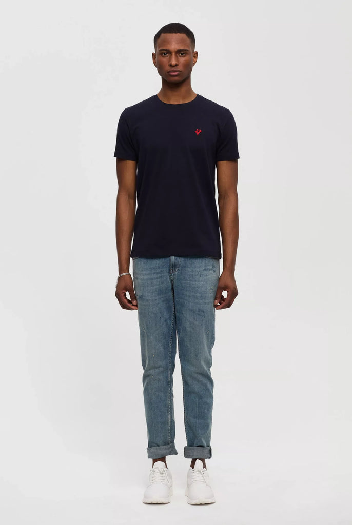 Vincent: T-Shirt Avec Logo de Coq Emblématique Brodé - Marco Frank