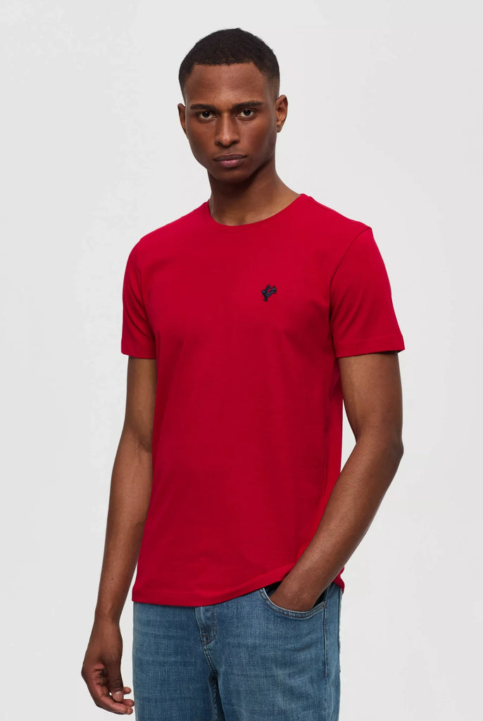 Vincent: T-Shirt Avec Logo de Coq Emblématique Brodé - Marco Frank