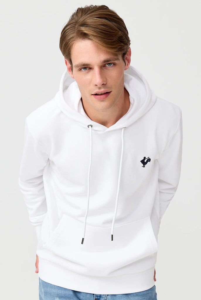 Visage: Sweat Capuche Avec Logo de Coq Emblématique Brodé - Marco Frank